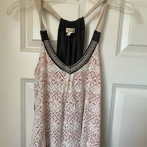 Pink & Cream Tank Top